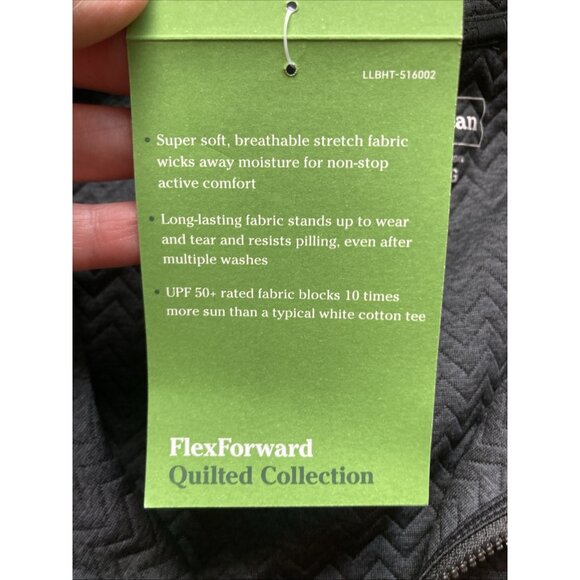 LL Bean Women’s FlexForward Quilted Half-Zip Pullover Size Med Dark Gray Pockets - Picture 7 of 10